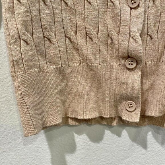 Brand New Beige Button-Down Cardigan – Size Small - Picture 2 of 8